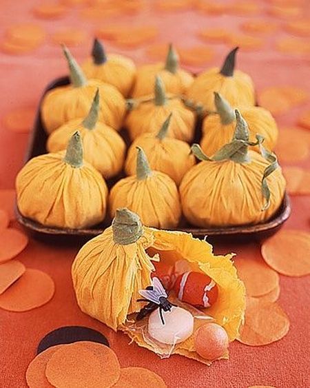 Paper Pumpkin Halloween Treats For Kids