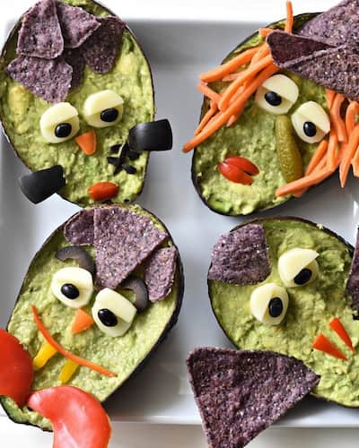 Halloween Guacamole Dip Appetizer