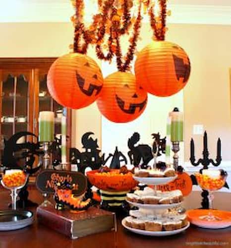 Table of Halloween Appetizers
