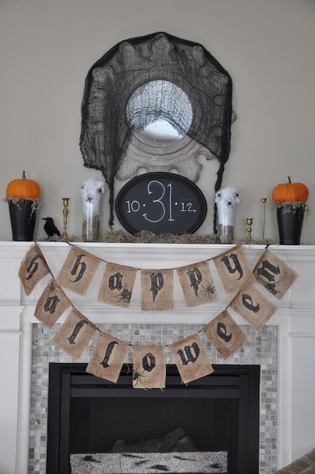 Halloween Mantle Decorating Idea
