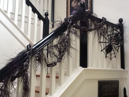 Banister Halloween Decorating Idea