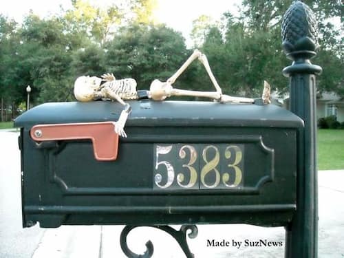 Halloween Skeleton Mailbox