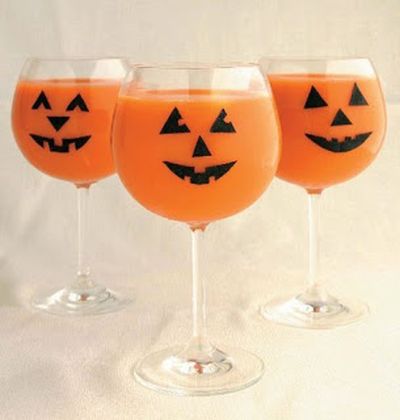 Jack-O-Lantern Halloween Stemware