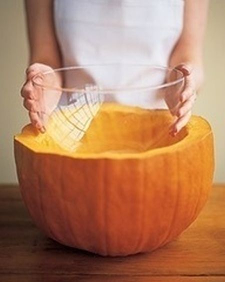 Bowl Halloween Pumpkin Carving Idea