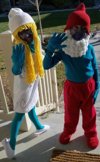 Smurfette And Papa Smurf Costumes