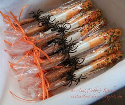 Pretzel Rod Halloween Snacks