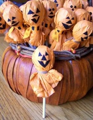 Halloween Pumpkin Lollipops