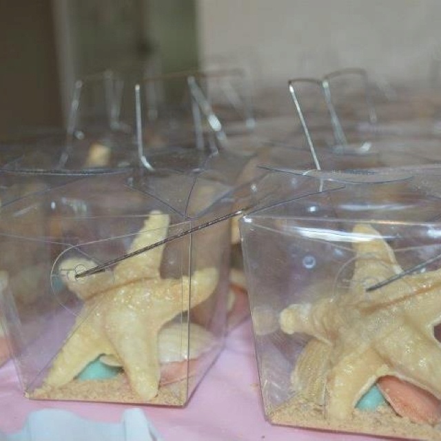 Handmade Chocolate Wedding Favor Beach Idea