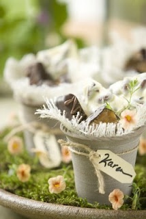 Handmade Chocolate Wedding Favor Display