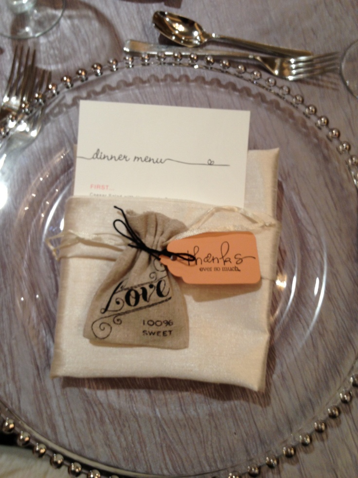 Handmade Chocolate Wedding Favor Burlap Idea