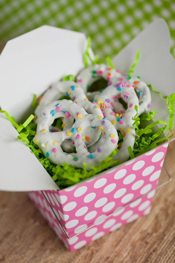 Handmade Chocolate Wedding Favor Pretzels