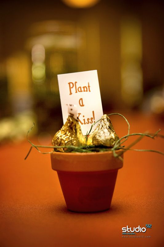 Garden Themed Hershey Kiss Wedding Favor