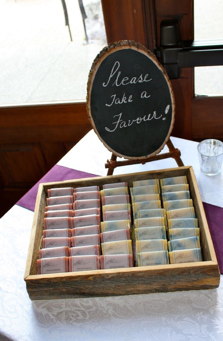 Homemade Soap Wedding Favors Presentation