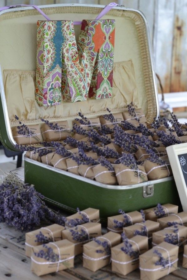 Homemade Wedding Favor Soap Display
