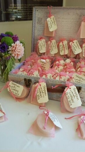 Fun Homemade Soap Wedding Favor Display