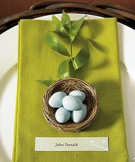 Jordan Almond Wedding Favor Bird Nests