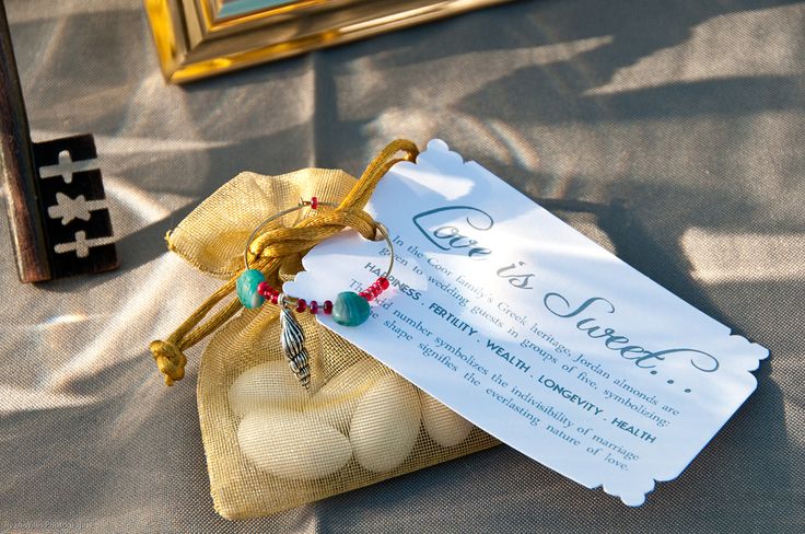 Jordan Almond Wedding Favor Gift Tag