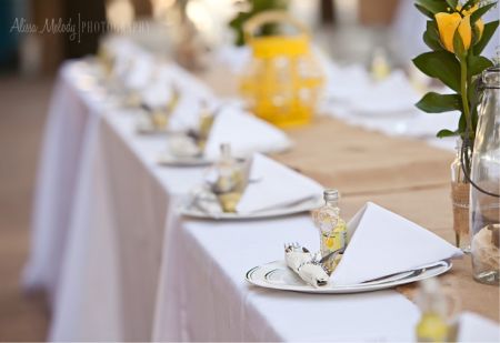 Jordan Almond Wedding Favor Table Setting