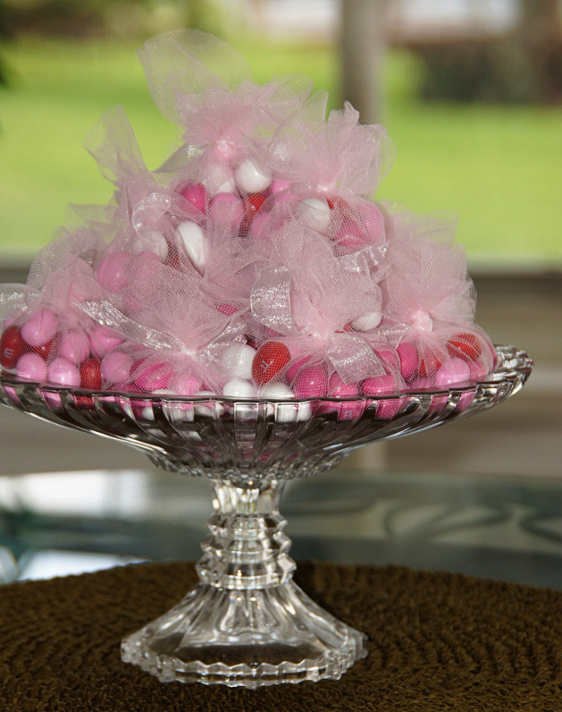 Tulle M&M Wedding Favors