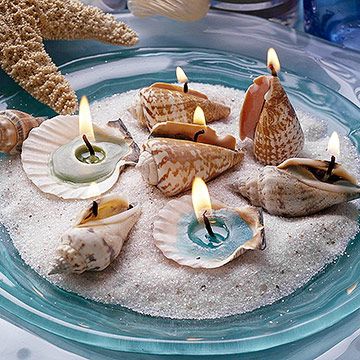 DIY Candle Wedding Favor Shells