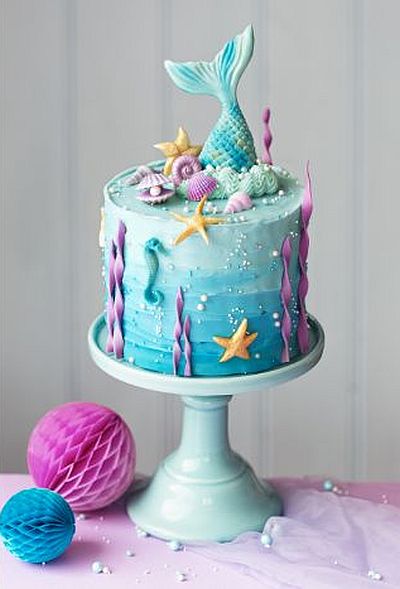 Mermaid Birthday Party Ideas Cake