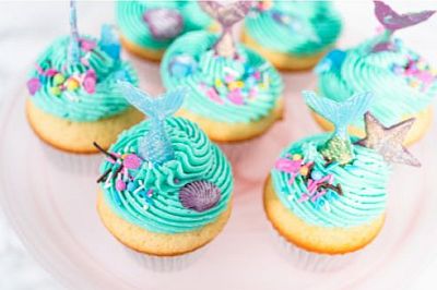 Mermaid Birthday Party Ideas Cupcake