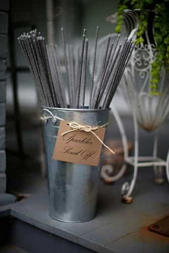 Incorporate sparklers into your wedding favors. Sparkler send off wedding favors.