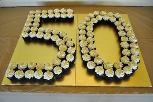 Planning A 50th Birthday Party Cupcake Display
