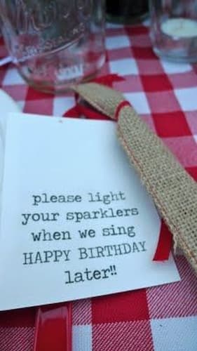 Planning A 50th Birthday Party Sparkler Idea