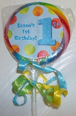 First Boy Birthday Lollipop Decoration