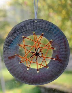 Spider Web Paper Plate Craft