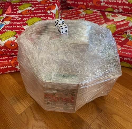 Christmas Saran Wrap Ball 