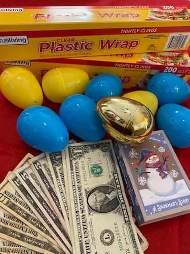 Saran Wrap Easter Ball