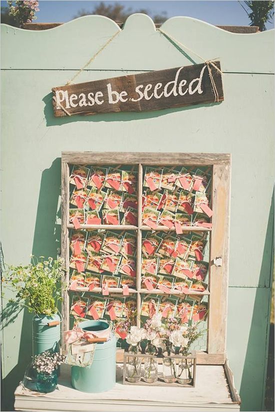 Seed Packet Wedding Favor Seating