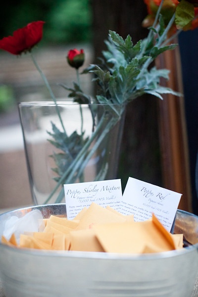 Seed Packet Wedding Favors Display