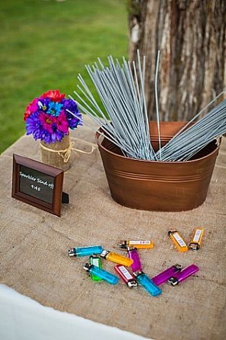 Casual Display For Wedding Sparklers