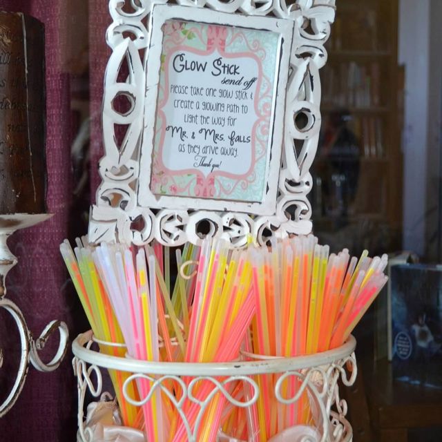 Glow Stick Wedding Send Off