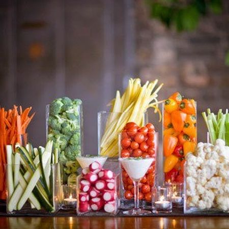 Vegetable Appetizer Glass Display