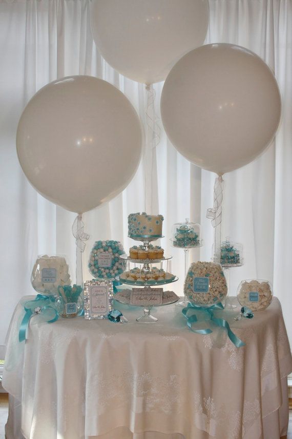 Wedding Candy Buffet With Balloons