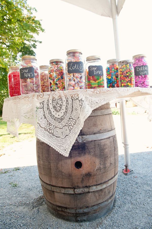 Wedding Candy Buffet Barrel