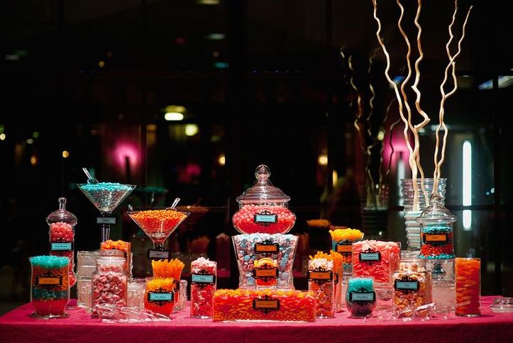 Colorful Wedding Candy Buffet