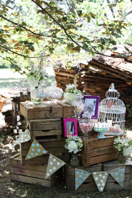 Vintage Wedding Candy Buffet