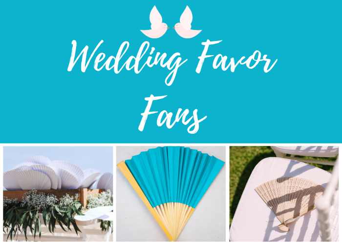 Wedding favor fans are a fan-tastic gift for your guests especiallly at an outdoor ceremony.