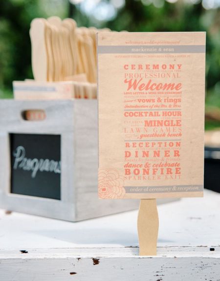 Wedding Favor Fan Program