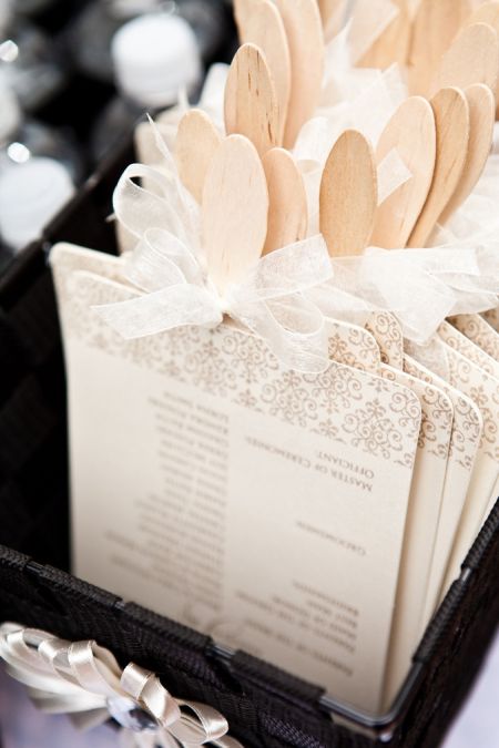 Pretty Wedding Favor Fan Display