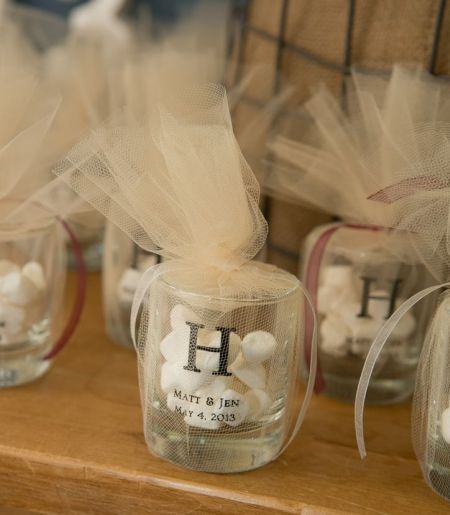 Wedding Mint Filled Shot Glasses