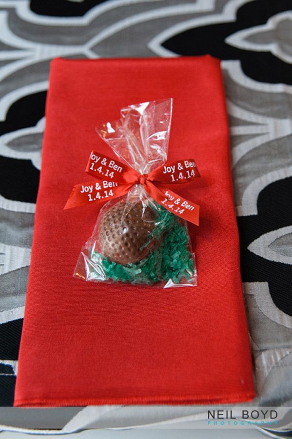 Chocolate Golf Themed Wedding Favor