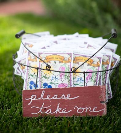 Seed Packet Favor Wire Basket