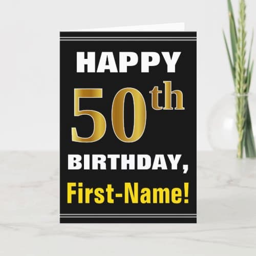Zazzle 50th Birthday Personalized Card