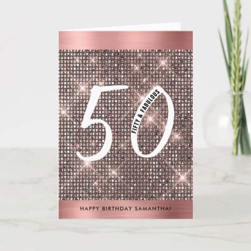 50th Birthday Trendy Card